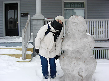 [写真]アイオワの雪だるま