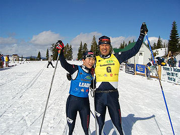 [写真]バイアスロン最終レース　井口深雪、小林ガイド