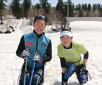 [写真]石田正子選手と久保恒造