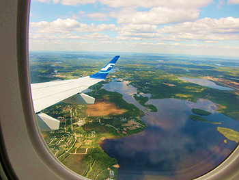 [写真]飛行機から見るフィンランド