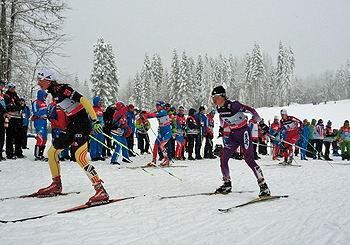 [写真]スキーアスロン後半フリーの石田正子選手