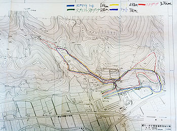 [写真]予定されているコースのマップ
