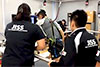 [写真]新田佳浩選手の乳酸測定・最大酸素摂取量のローラースキー測定