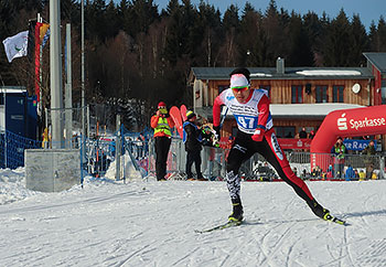 [写真]スプリント決勝 新田佳浩選手6位入賞