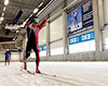 [写真]スキートレーニングする新田選手