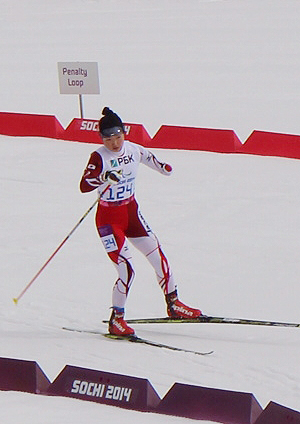 [写真]レース中の太田渉子選手