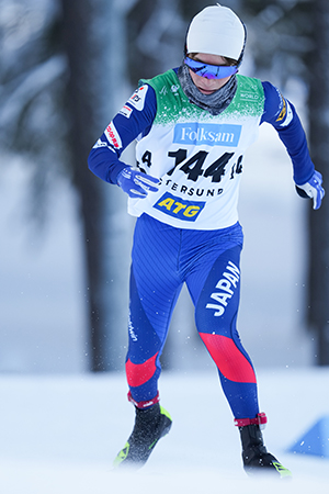 [写真]世界選手権18kmクラシカルで銀メダルを獲得した川除大輝選手の走り