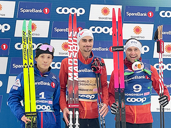 [写真]スプリント・クラシカルのレース直後の表彰式