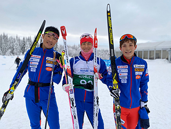 [写真]オープンリレーに出場した新田佳浩、佐藤圭一、川除大輝