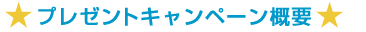 プレゼントキャンペーン概要