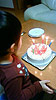 [写真]息子と誕生日ケーキ