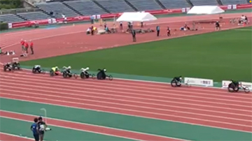 [写真]ジャパンパラ陸上競技大会の1500メートルレース