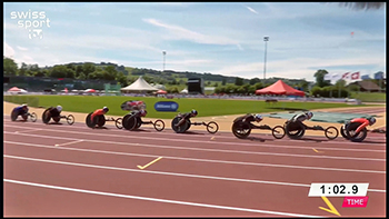 [写真]1500mレースの様子後ろから3番目が岸澤選手