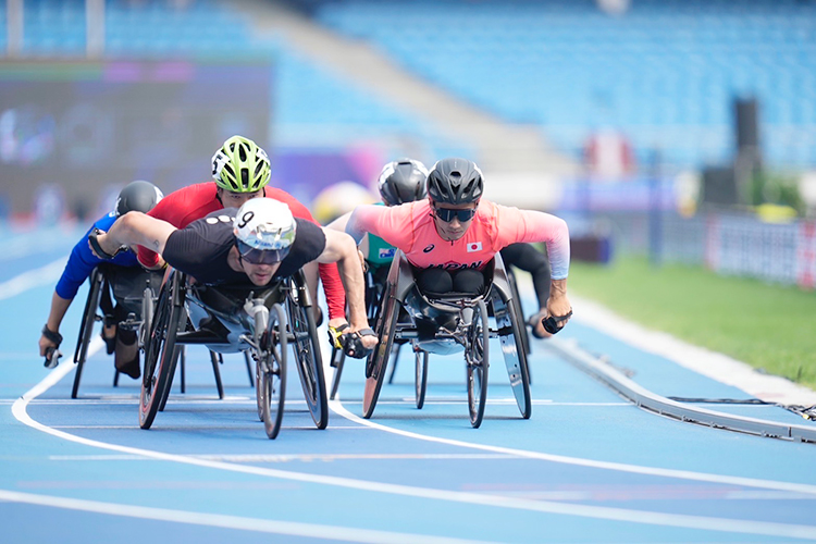 [写真]岸澤選手のレースの様子