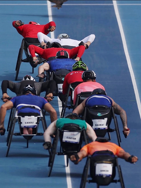 [写真]岸澤選手のレースの様子