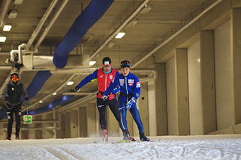 [写真]川除選手の雪上トレーニング