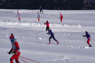 [写真]阿部選手の氷河トレーニングの様子