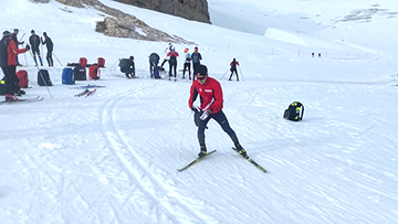 [写真]思い残すことなく雪上トレーニングを終える川除選手