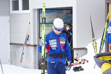[写真]トレーニング開始前の川除選手の様子