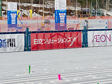 [写真]アジアカップ札幌大会のゴールドパートナー：日立ソリューションズ