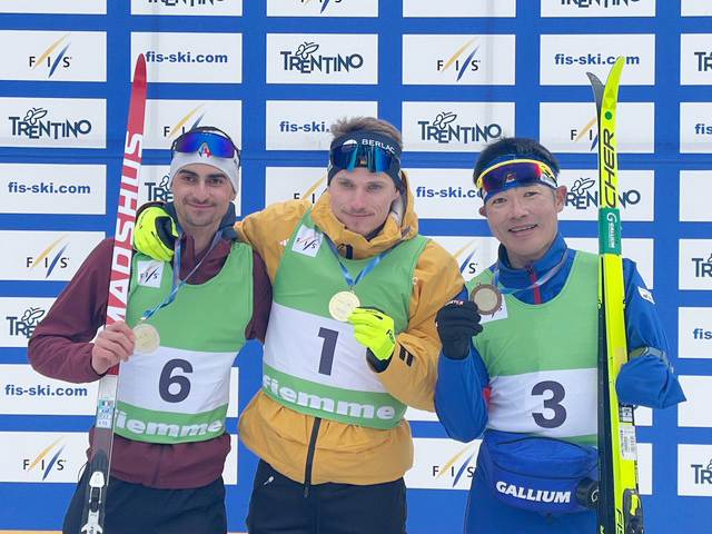 [写真]新田選手イタリア・プレ大会スプリント種目3位
