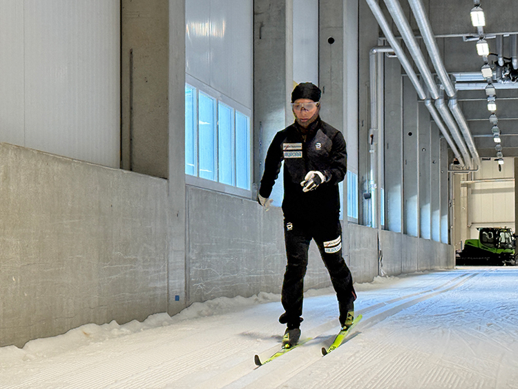 [写真]川除選手の最終日トレーニングの様子