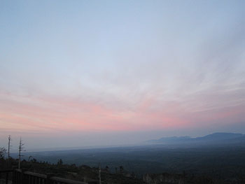 [写真]小清水高原からの夕焼け