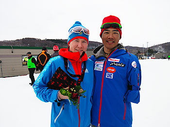 [写真]Vladislav選手と新田佳浩