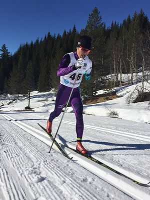 [写真]新田佳浩選手レース中の滑り