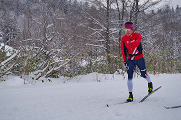 [写真]約8か月ぶりの雪上トレーニング