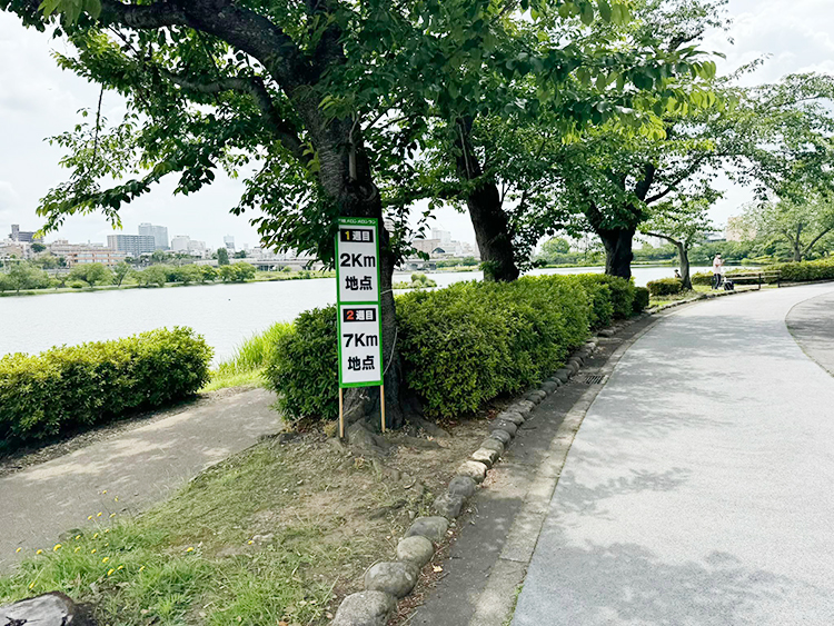 [写真]ラップごとの表示看板がなぜか周ではなく週