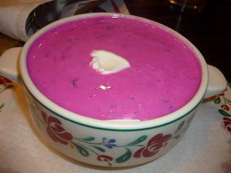 [写真]紫芋？のスープ